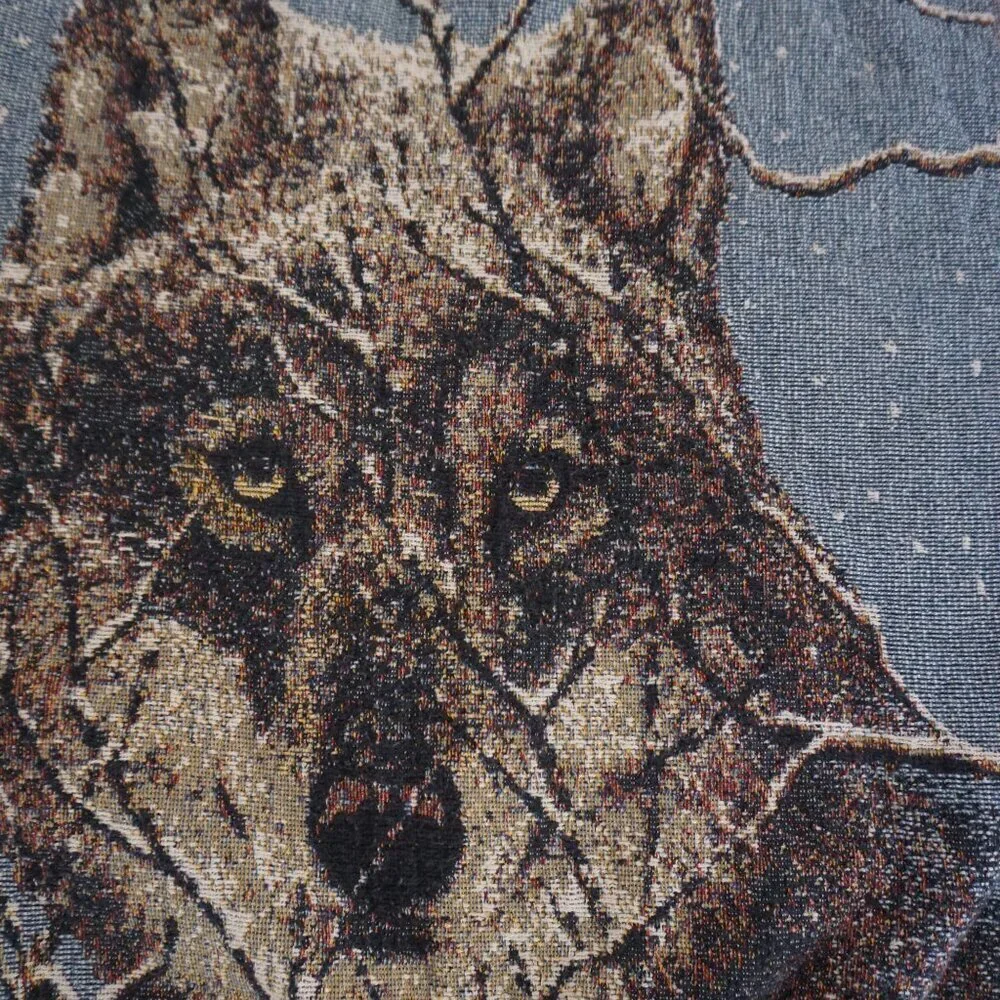Vintage Sugar Street Weavers Rare Wolf Tapestry Sweater Pullover Adult XL - Picture 6 of 10